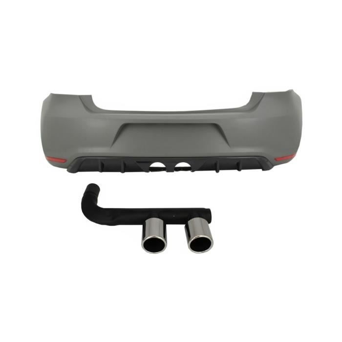 Pare-chocs Arrière Échappement pour VW Polo 6R 2009-2018 R400 Look Sans PDC