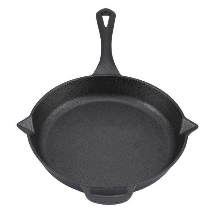 Faitout marmite Ustensiles de cuisine en fonte poêle pour cuisinière à gaz-cuisinière à induction -noir -CER QUI13111