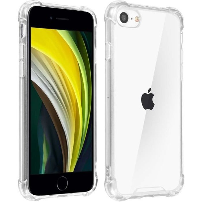 Coque iPhone SE 2020 Silicone Gel Transparent Coins Antichoc