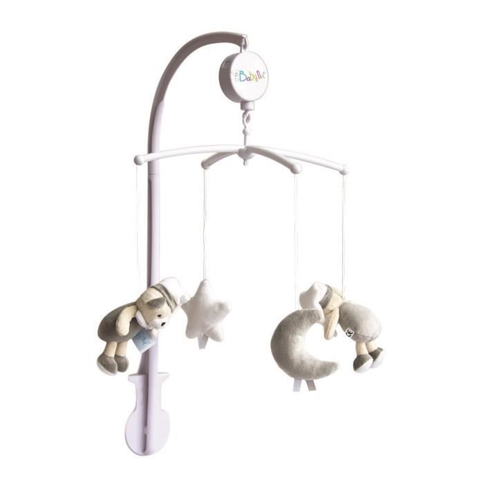 BABY NAT' Les luminescents - Mobile Musical Gris Taupe
