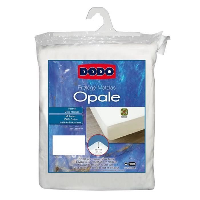 DODO Protège-matelas Opale 160x200 cm en forme de drap housse