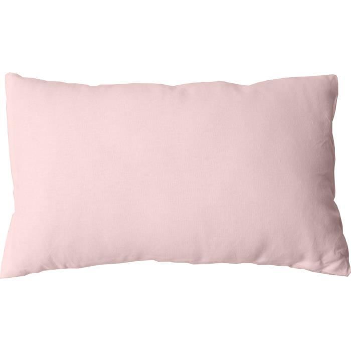 Coussin 30 x 50 cm LOLA 100% coton coloris VIEUX ROSE