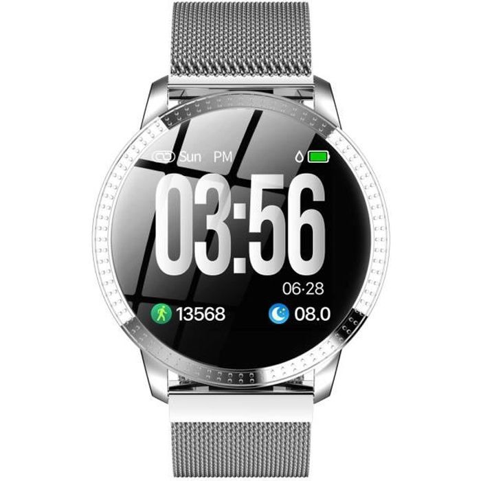 Montre Intelligente.IP67 Étanche.Mode de Sportif, Activité Tracker avec Moniteur de Veille Cardiaque Podomètre.Gris