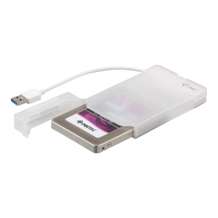 I-TEC Boîtier Pour Disque Dur MySafe Serial ATA/600 - USB 3.0 Host Interface Externe - Blanc - 1 x 2.5- Baie de 6,35 cm