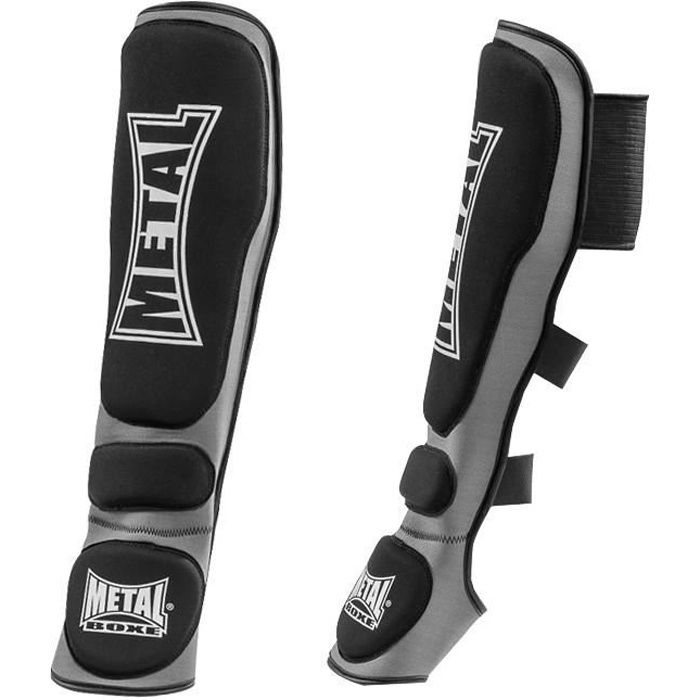 Protège tibias-pieds Métal boxe