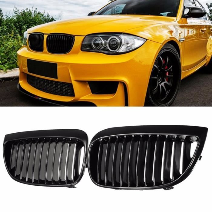 NEUFU Paire Brillant Noir Calandre Haricot Rein Grille Pour BMW 04-07 E81 E87 1 Series