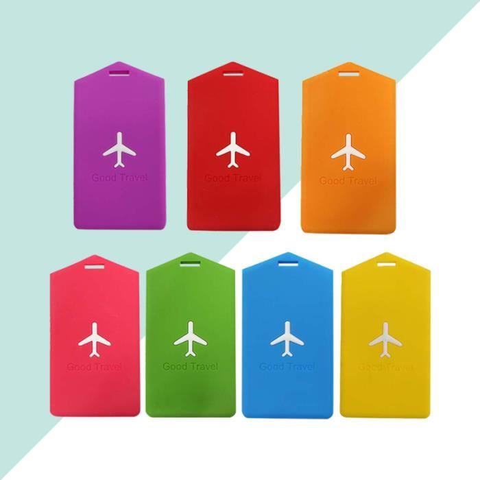 7 pièces étiquette de bagage solide sac d'embarquement à main nom de pour valise à VALISE OU BAGAGE VENDU SEUL