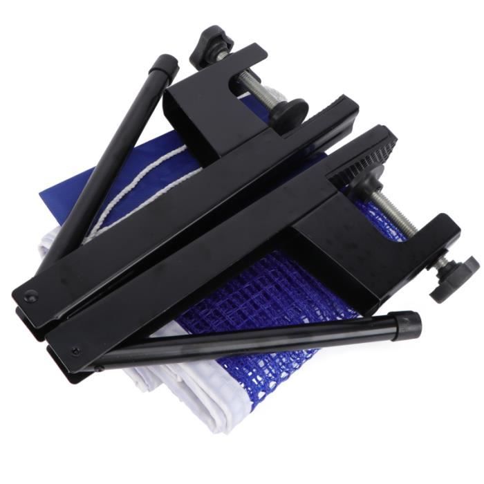 Portable Tennis de Table Net Post Simple Petit Ping Pong Rack Accessoires de de pour Intérieur Extérieur (Bleu Foncé)