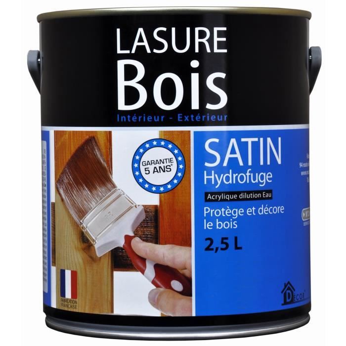 Lasure bois acrylique 2,5L - Couleur:Chêne clai
