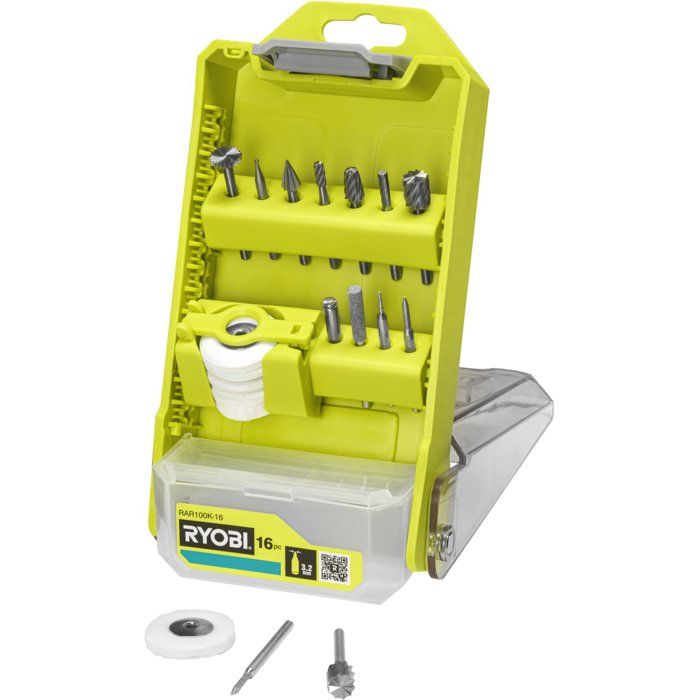 Graveur Ryobi RAR100K 16 Coffret 16 pcs pour la sculpture et la gravure