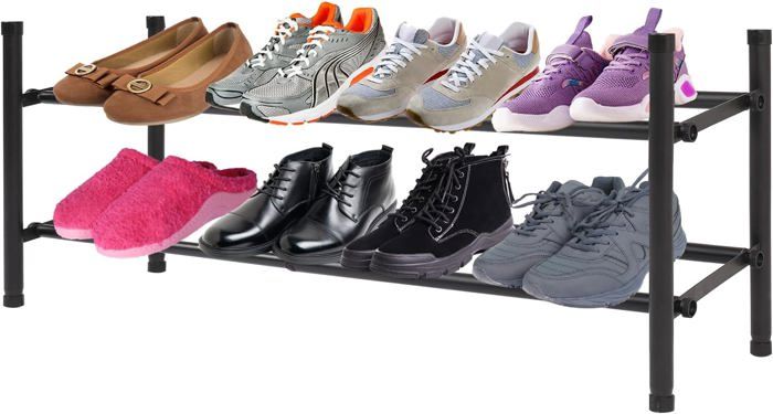 Étagère à Chaussures à 10 Niveaux, Grande Capacité, Peut