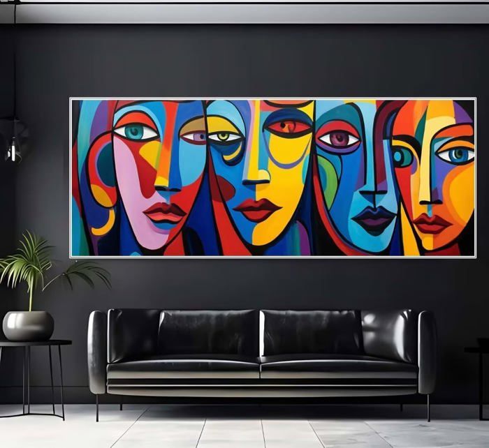 Kit Peinture Diamants 5D Pour Adultes - Visage De Femme Abstrait - 60 X 120 Cm - Toile, Strass, Stylo Inclus - DIY Déco Murale - 8