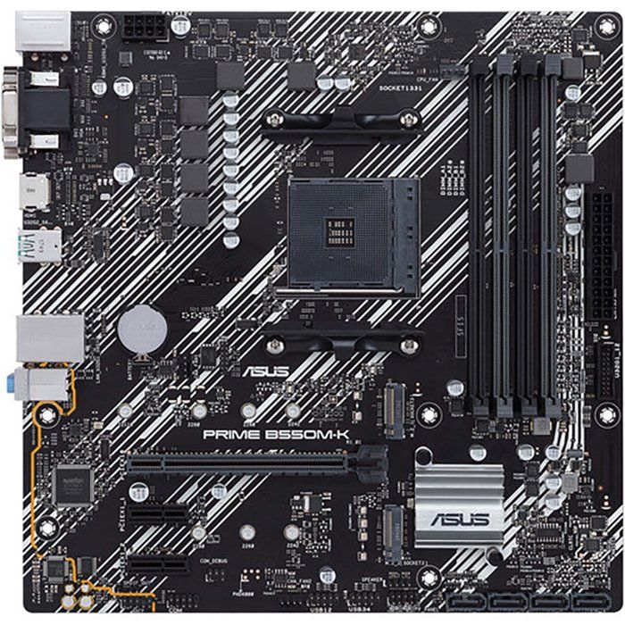 Carte mère ASUS PRIME B550M-K AMD B550 Socket AM4 4xDDR4 128GB Micro ATX - Asus