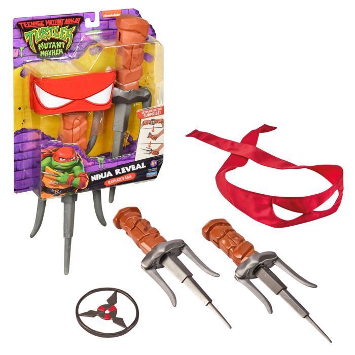 Tortues Ninja Arme de combat avec accessoires inclus Modèle Raphael Pour les enfants dès 4 ans TU8062