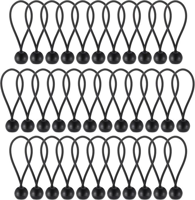 Lot De 10 Crochets Pour Corde élastique (shock Cord) - Réglables Avec Boule Caoutchouc