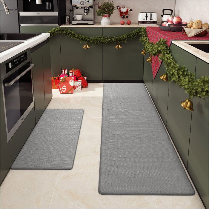 Tapis De Cuisine Antidérapant Gris Foncé 40x120cm - Absorbant Diatomite, Lavable - Pour Sol Devant évier Ou Couloir