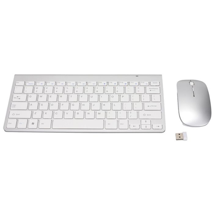 Ensemble clavier et souris sans fil sensible silencieux DPI réglable Design ergonomique Récepteur USB Clavier et souris