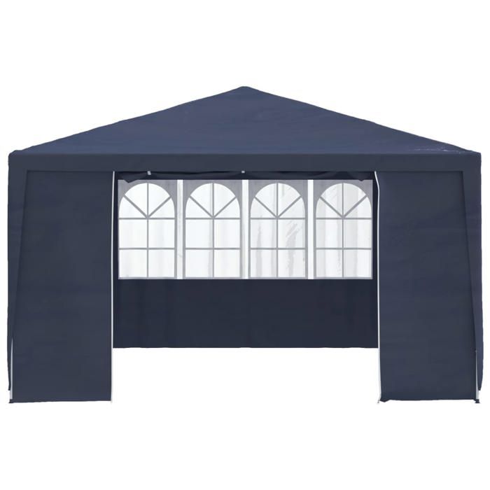 RemiseTonnelle barnum Anti UV/soleil Tente de réception avec parois latérales 4 x 4 m Bleu 90 g/m² JILIMAISON20252005530