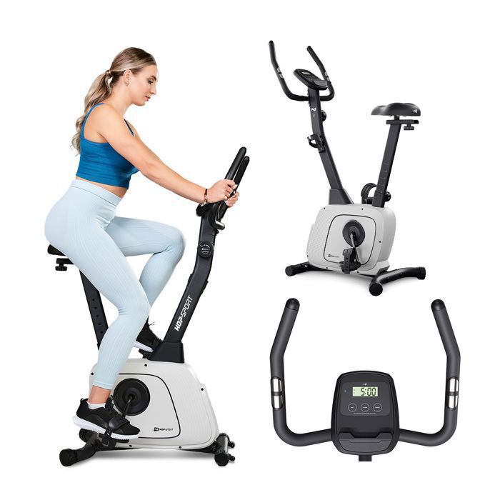 Hop-Sport Vélo D'Appartement Mécanique HS-010H Rio – Compact, Silencieux, Résistance Réglable, Écran LCD, Idéal Pour La Maison Jusqu'à 120 Kg