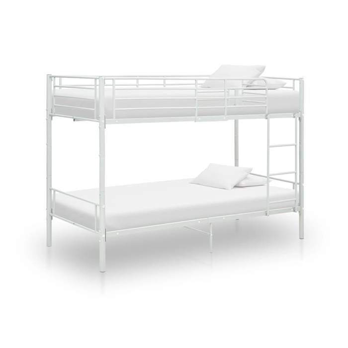 CHIC Lit adulte1 place - 90x200 cm Lit superposé blanc métal 90x200 cm #Sara15538