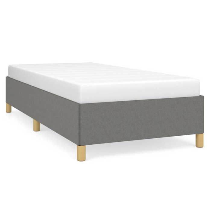 Cadre de lit - VIDAXL - Promotion doctobre - Gris foncé - 90x190 cm - Tissu durable
