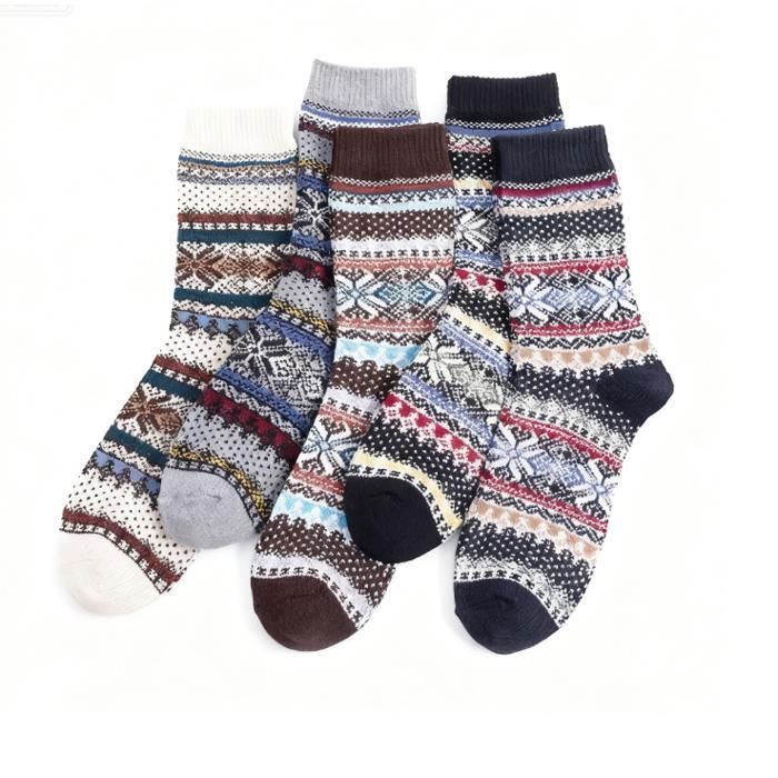 Chaussettes randonnée laine mérinos - 1 ensemble thermiques professionnelles hiver chaudes épaisses douces - Pointures 36-41 -
