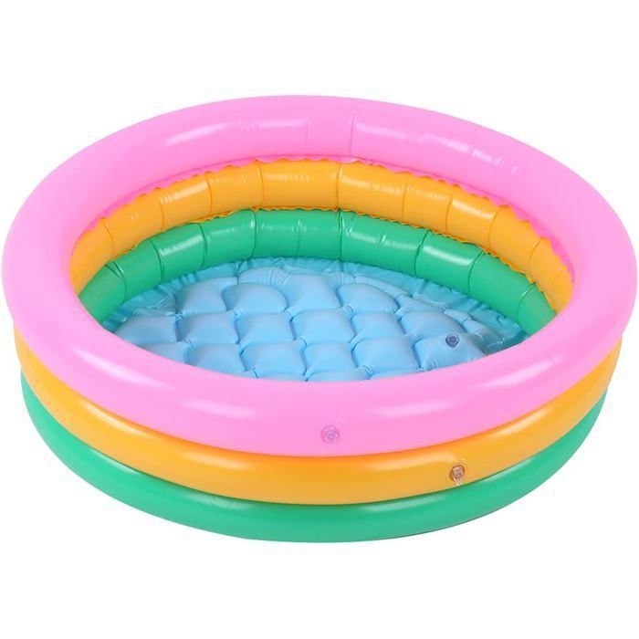 ESTINK Piscine Gonflable Ronde Coeur Vintage Épaisse Enfant Pataugeoire ESTINK Piscine Gonflable Ronde Coeur Vintage Épaisse Enfant Pataugeoire