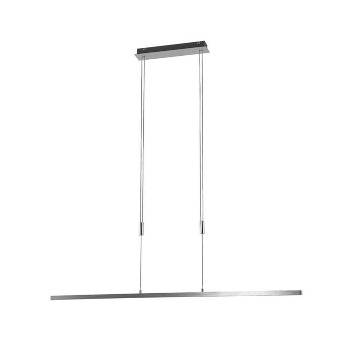 LED Suspension Myron à intensité variable (Moderne) en Gris Aluminium e. a. pour Salon & Salle manger (1 lampe à) lampe plafonnier