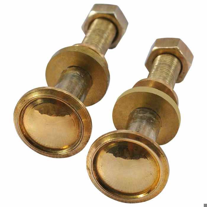 Roues de rechange pour transat 2 pcs Bois de teck solide_2 ans garantie_23173