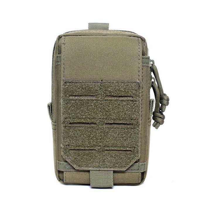 Sac à outils ceinture Oxford - Résistant eau et rayures Sangle verticale arrière - Randonnée et sport - Vert