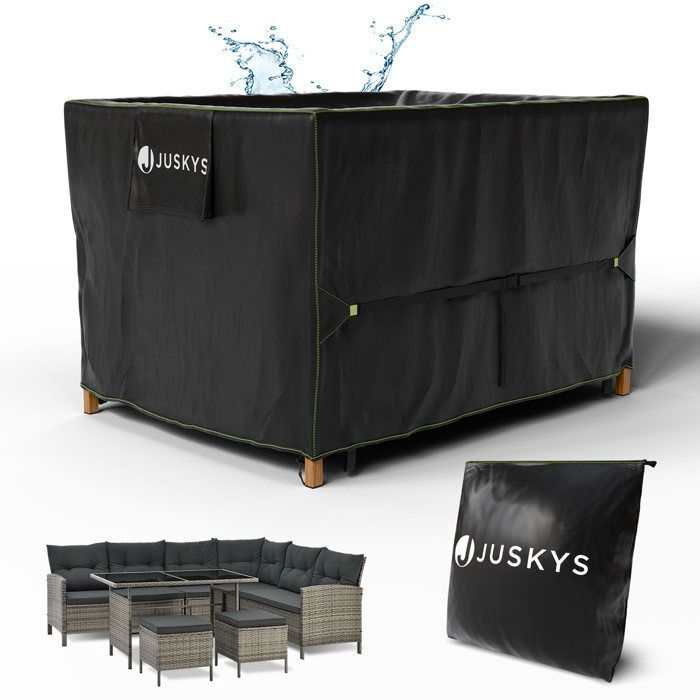 Housse de Protection pour Mobilier de Jardin Juskys CoverSafe Pro - 120 x 90 x 75 cm - Imperméable 1500 mm