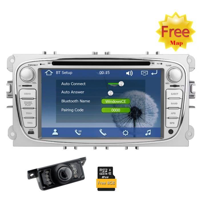 Autoradio 2 Din Wince Systeme Dvd De Voiture Gps Pour Ford Mondeo