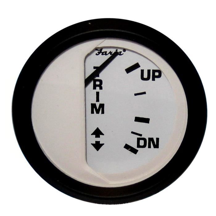 Faria Euro White 2" Trim Gauge (Mercury Mariner Mercruiser Volvo DP Yamaha2001 and