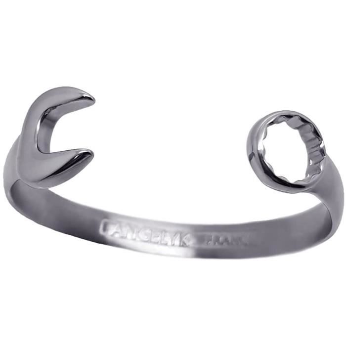 Bracelet cle plate en acier inoxydable 316L argente pour homme et femme ANGELYK FRANCE 3 tailles disponibles Acier 316 Argente 58mm Achat Vente bracelet gourmette Bracelet