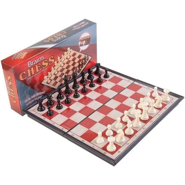 Echiquier Magnétique Portable - Jeu D'Échecs Aimanté Pour Famille & Voyage, Développe Logique Et Réflexes, Idéal Enfants & Adultes
