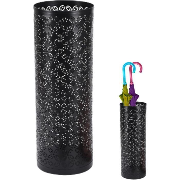 Noir Porte-parapluie Pour Entrée, Support Mural En Métal, Organiseur De Rangement De Parapluie Interieur Pour Maison Bureau 96546173