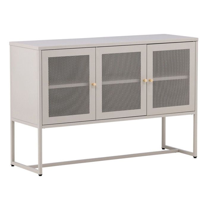Buffet 3 portes en acier Malla beige