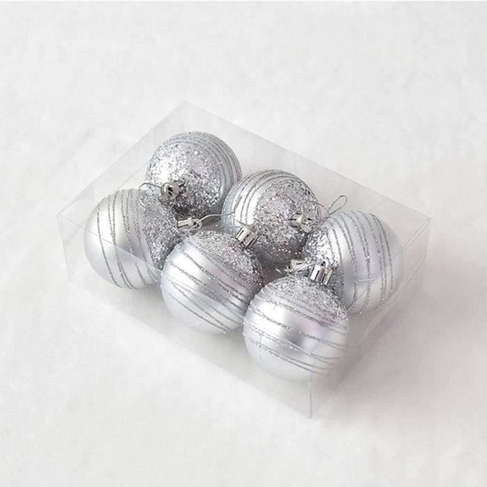 Omnikryp Lot 29 Boules De Noël Incassables 3 Cm – Rouge & Argent Scintillant, Plastique Solide Pour Sapin Intérieur/Extérieur