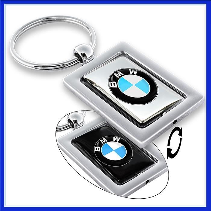 BMW Porte-clés Métal Chrome Tourne Noir Argent Accessoires Cadeau