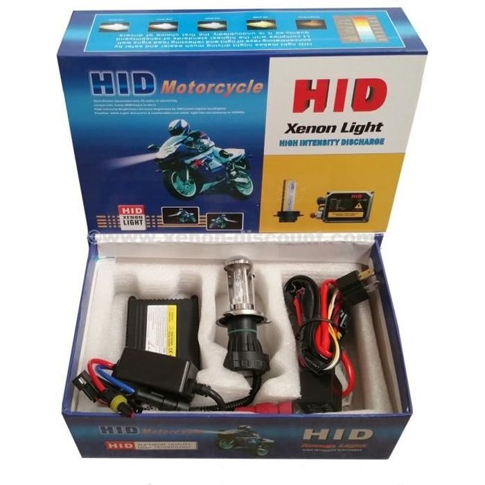 Kit Bi-xénon H4 Moto 35W - 10000K + Relais - Cdiscount Auto
