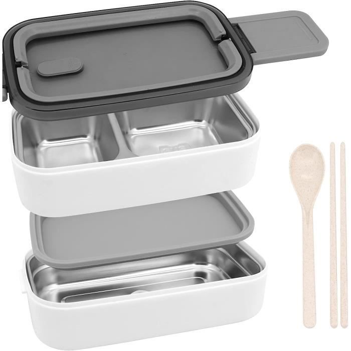 Bento Lunch Box Inox,Boite Micro Onde Repas 3 Compartiment pour Enfants ...