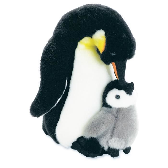 Impexit Peluche Manchot Empereur Avec Bebe 25 18 14 Cm Cdiscount Jeux Jouets