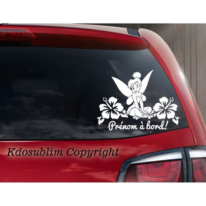 Sticker Autocollant Bebe A Bord Fee Clochette Fleu Cdiscount Puericulture Eveil Bebe