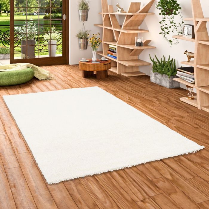 Tapis à Poils Longs RugVista Corinna 140x200 Cm - Blanc/Multicolore, Doux, Certifié OEKO-TEX, Pour Chambre Enfant - 4