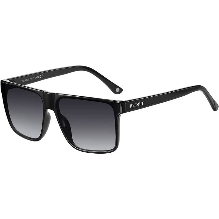 H HELMUT JUST Lunettes de Soleil Homme Rectangulaire Verres Polarisees Vintage Monture en TR90 Branche en Acetate Achat Vente lunettes de soleil Homme Cdiscount