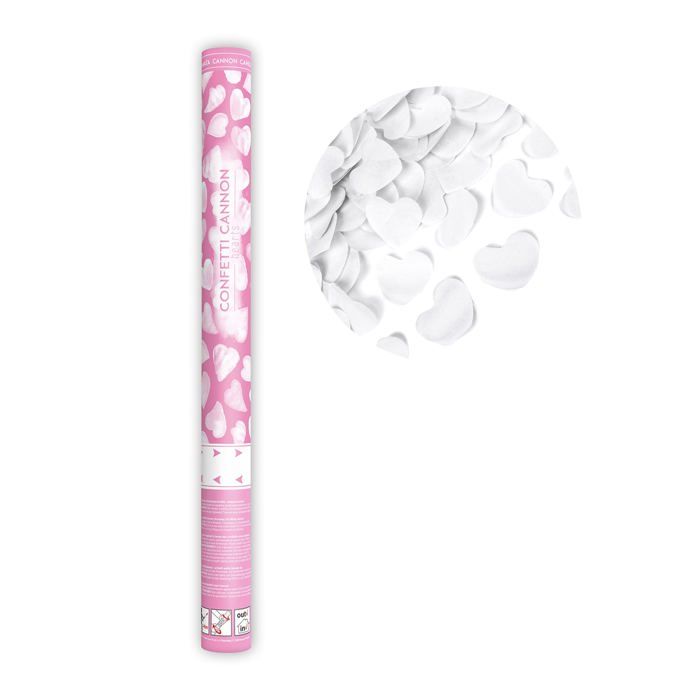 Canon à Confettis Argent 80 Cm - Lot De 4 - Portée 10 Mètres Pour Mariage, Anniversaire, Fête - 10
