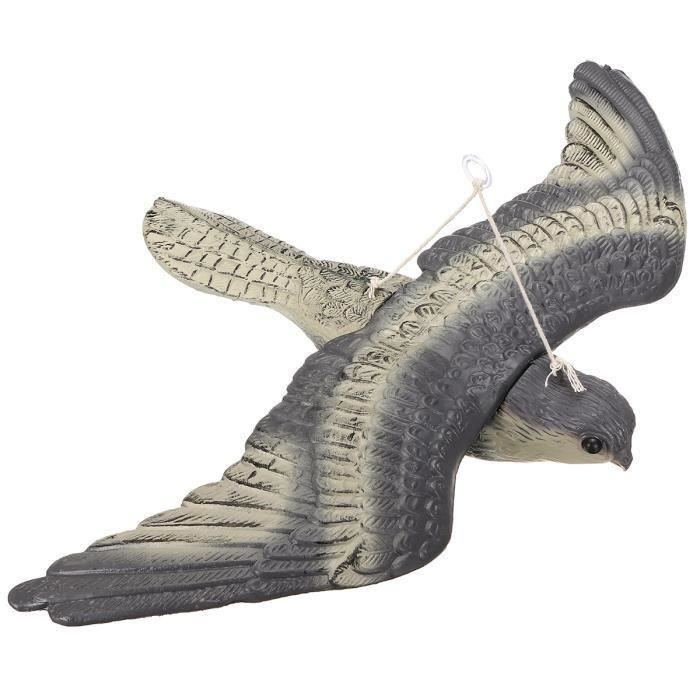 Leurre Oiseau Volant Effaroucheur - Faucon Réaliste Avec Lumière Et Son Pour Protéger Jardins Et Cultures