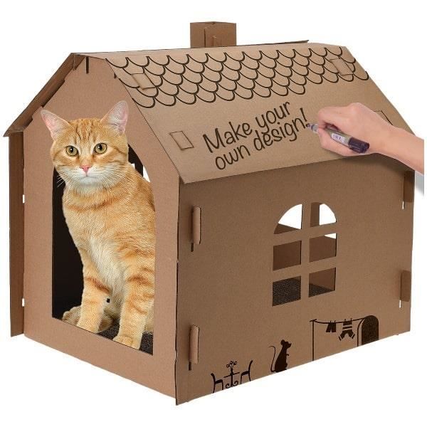 Maison De Jeu En Carton Pour Chat 48x44x36cm Jouet Animalerie 664 Cdiscount Animalerie Maison De Jeu En Carton Pour Chat 48x44x36cm Jouet Animalerie 664 Cdiscount Animalerie
