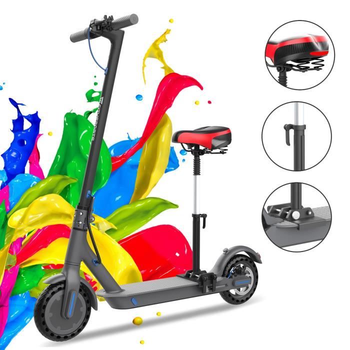 Citysports Trottinette Electrique Avec Siege Amovible Scooter Electrique Pliable Avec Ecran Lcd 7 5a Li Ion Batterie Pneu 8 5 Cdiscount Auto