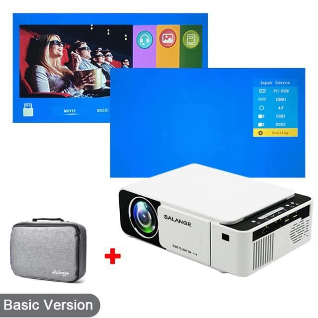 Mini Vidéoprojecteur Salange 4K 1080P – Android 11, WiFi 6, Bluetooth 5.4, Autofocus & Rotation 180°